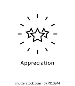 Appreciation Vector line Icon 