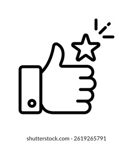 Appreciation Vector outline icon. Eps10 file 