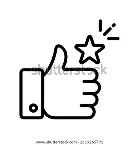 Appreciation Vector outline icon. Eps10 file 
