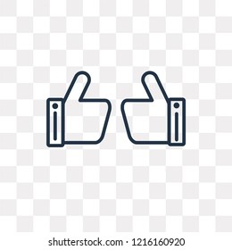 Appreciation vector outline icon isolated on transparent background, high quality linear Appreciation transparency concept can be used web and mobile