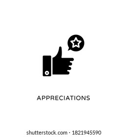 Appreciations icon in vector. Logotype

