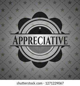 Appreciative dark badge