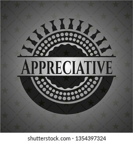 Appreciative dark badge
