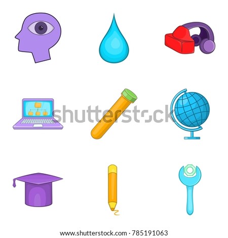 Apprehension icons set. Cartoon set of 9 apprehension vector icons for web isolated on white background
