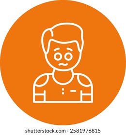 Apprehension Outline Circle Style Icon Design