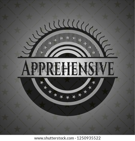 Apprehensive dark emblem. Retro
