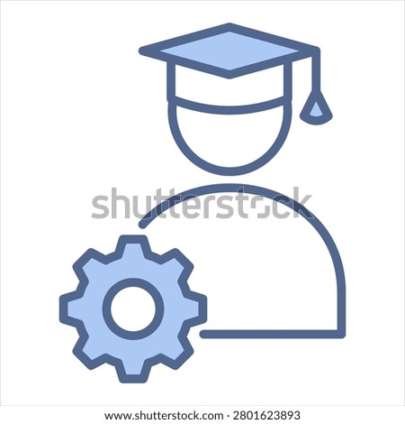Apprentice Blue Icon Vector Illustration