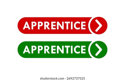 Apprentice buttons design logo template illustration