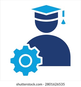 Apprentice Flat Blue Icon Style