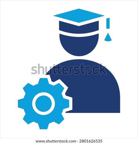 Apprentice Flat Blue Icon Style