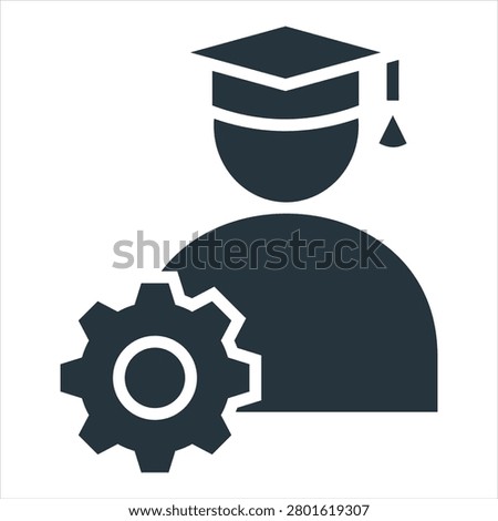 Apprentice Glyph Icon Vector Illustration