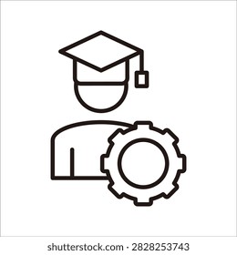 Apprentice Icon Line Vector Illustration