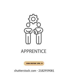 apprentice icons  symbol vector elements for infographic web