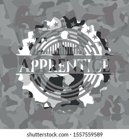 Apprentice on grey camo pattern