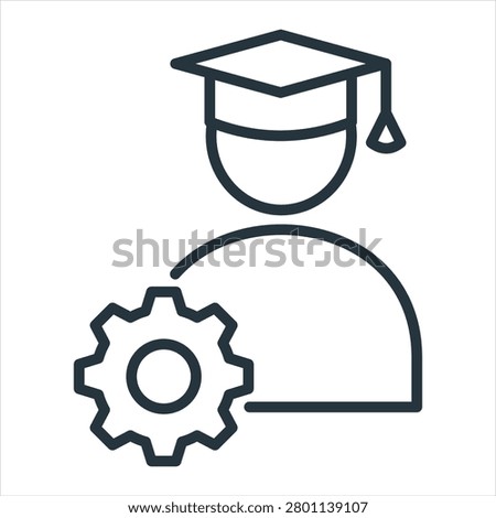 Apprentice Outline Icon Vector Illustration