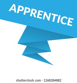 apprentice sign,label. apprentice speech bubble. apprentice tag sign,banner