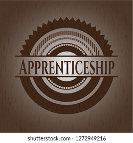 Apprenticeship retro style wood emblem