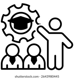 Apprenticeship Training Icon Outline Vector Illustration