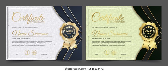 Appriciation certificate best award diploma 