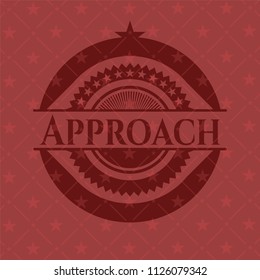 Approach badge with red background