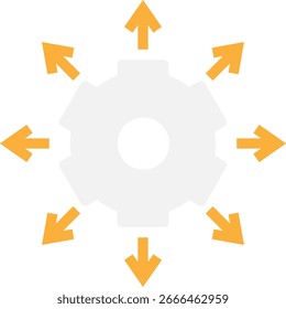 Icono de la idea de negocio de la aproximación Ilustración plana de Vector