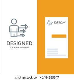 Approach, Business, Leadership, Modern Grey Logo Design and Business Card Template. Vector Icon Template background