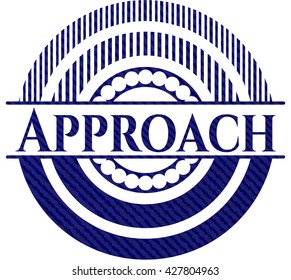 Approach emblem with jean high quality background