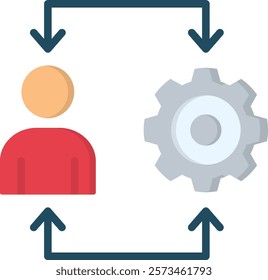 Approach Icon Flat Vector Illustration