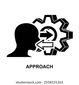 Approach icon isolated on background vector illustration.