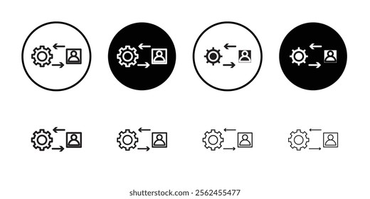 Approach icon Thin line flat illustration