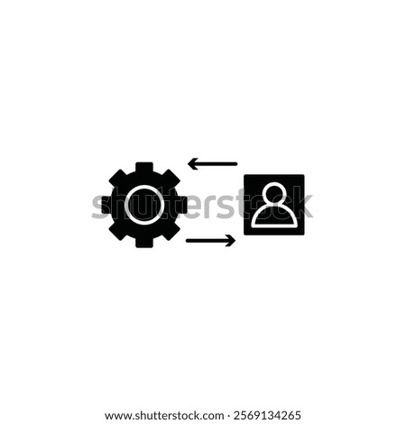 Approach icon Vector flat thin line illustration