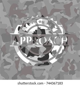 Approach on grey camouflage texture