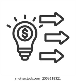 Approach Outline Icon Vector Illustration