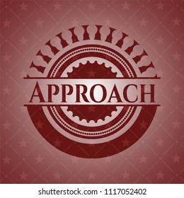 Approach retro red emblem
