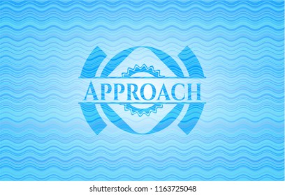 Approach water concept emblem.