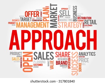 Approach word cloud, business concept