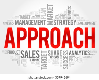 Approach word cloud, business concept
