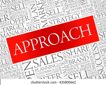 Approach word cloud, business concept
