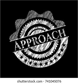 Approach written with chalkboard texture