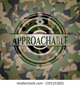 Approachable on camo texture
