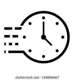 Approaching Deadline Concept, Time lapse review vector in progress Icon Coming Closer design