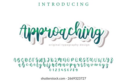 Pincel con estilo pintado con letras mayúsculas del Vector, alfabeto, tipografía