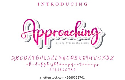 Pincel con estilo pintado con letras mayúsculas del Vector, alfabeto, tipografía