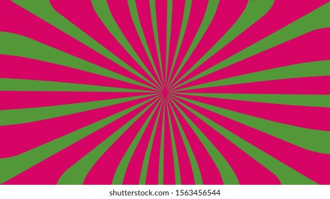 Approaching pink lines on green background