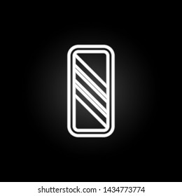 Approaching the railway crossing neon icon. Elements of road sign set. Simple icon for websites, web design, mobile app, info graphics