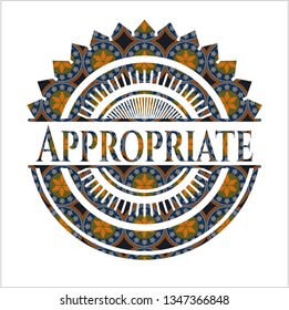 Appropriate arabesque emblem. arabic decoration.