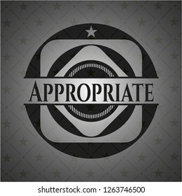 Appropriate black badge