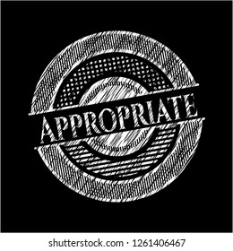 Appropriate chalkboard emblem on black board Appropriate chalkboard emblem on black board