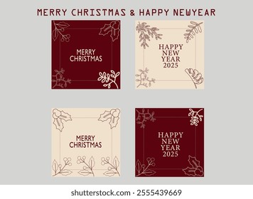 It is appropriate to wish you a Merry Christmas and a Happy New Year. vintage look. Suitable for printing and distribution on the Internet.