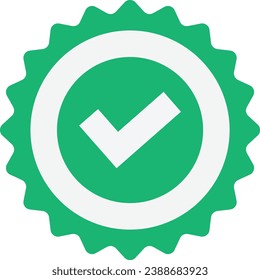 Approval Accept Check Icon Vector Flat Illusstration